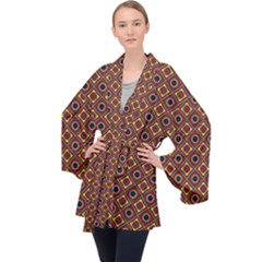 Socotra Long Sleeve Velvet Kimono  by deformigo