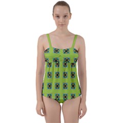 Lemona Twist Front Tankini Set by deformigo