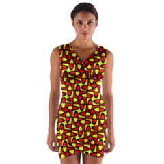 Rby-c-3-4 Wrap Front Bodycon Dress by ArtworkByPatrick