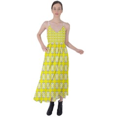 Goldenrod Tie Back Maxi Dress by deformigo