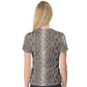 Python Snakeskin Print V-Neck Sport Mesh Tee View2