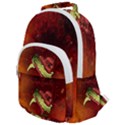 Wonderful Heart On Vintage Background Rounded Multi Pocket Backpack View1