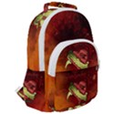 Wonderful Heart On Vintage Background Rounded Multi Pocket Backpack View2