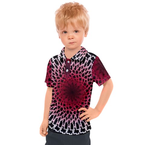 Gradient Spirograph Kids  Polo Tee by JayneandApollo