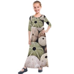 Sea Urchins Kids  Quarter Sleeve Maxi Dress by TheLazyPineapple