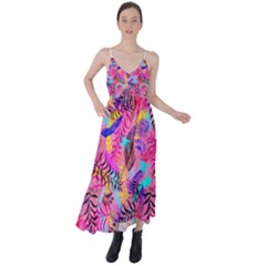 Flowers 50 Tie Back Maxi Dress by ArtworkByPatrick