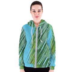 Tropical Palm Women s Zipper Hoodie by TheLazyPineapple