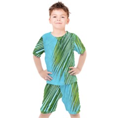 Tropical Palm Kids  Tee And Shorts Set by TheLazyPineapple