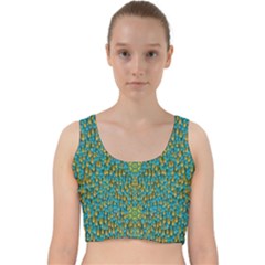 Sun In  The Soft Rainfall Nature Is Blooming Velvet Racer Back Crop Top by pepitasart