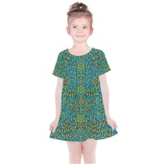 Sun In  The Soft Rainfall Nature Is Blooming Kids  Simple Cotton Dress by pepitasart