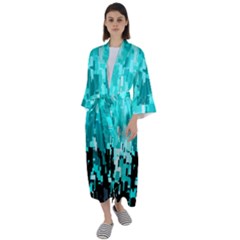 469823231 Glitch48 Maxi Satin Kimono by ScottFreeArt