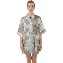 17 Square Triangle Oveerlaye Title X24 Image3a95253 Mirror Half Sleeve Satin Kimono  by ScottFreeArt