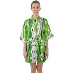 Cocoon Print Half Sleeve Satin Kimono  by ScottFreeArt