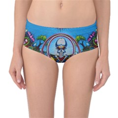 Grateful Dead Wallpapers Mid-waist Bikini Bottoms by Sapixe