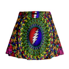 Grateful Dead Mini Flare Skirt by Sapixe