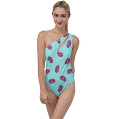 Donuts Pattern Food Colourful To One Side Swimsuit by Vaneshart