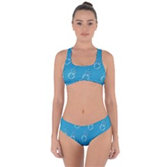 Bubble Group Pattern Abstract Criss Cross Bikini Set by Vaneshart