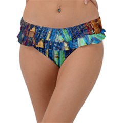 Matrix City Urbanization Technology Frill Bikini Bottom by Vaneshart