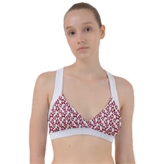 Cute Flowers - Carmine Red White Sweetheart Sports Bra by FashionBoulevard