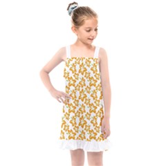 Cute Flowers - Honey Orange White Kids  Overall Dress by FashionBoulevard