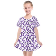 Cute Flowers - Imperial Purple Kids  Smock Dress by FashionBoulevard