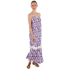 Cute Flowers - Imperial Purple Cami Maxi Ruffle Chiffon Dress by FashionBoulevard