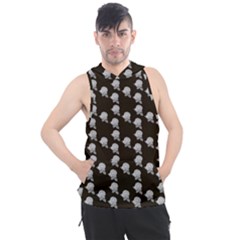 White Rose In Brown Men s Sleeveless Hoodie by snowwhitegirl