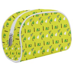 Green Elephant Pattern Yellow Makeup Case (medium) by snowwhitegirl