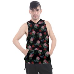 Dark Floral Butterfly Black Men s Sleeveless Hoodie by snowwhitegirl