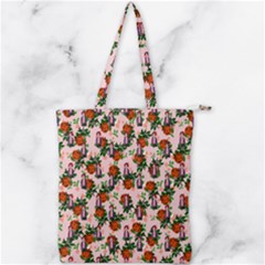 Fiola Pattern Pink Double Zip Up Tote Bag by snowwhitegirl