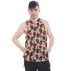 Fiola Pattern Pink Men s Sleeveless Hoodie by snowwhitegirl