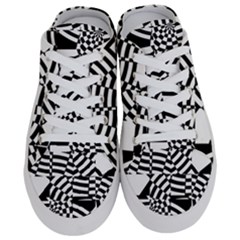 Black And White Crazy Pattern Half Slippers by Sobalvarro