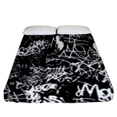 Graffiti Abstract Collage Print Pattern Fitted Sheet (king Size) by dflcprintsclothing