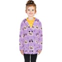 Cute Colorful Cat Kitten With Paw Yarn Ball Seamless Pattern Kids  Double Breasted Button Coat View1