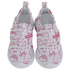 Cute Girly Seamless Pattern Kids  Velcro No Lace Shoes by Vaneshart