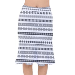 Borders Ikat Ethnic Frame Tribal Short Mermaid Skirt by Wegoenart