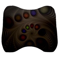 Fractal Fantasy Abstract Pattern Velour Head Support Cushion by Wegoenart