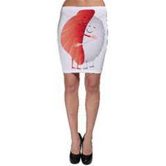 Cute Sushi Hug Fish Hugging Rice Bodycon Skirt by SR88