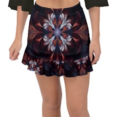 Fractal Flower Fantasy Floral Fishtail Mini Chiffon Skirt by Wegoenart