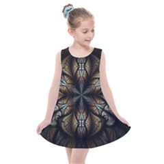 Fractal Flower Fantasy Floral Kids  Summer Dress by Wegoenart