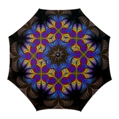 Fractal Flower Fantasy Floral Golf Umbrellas by Wegoenart