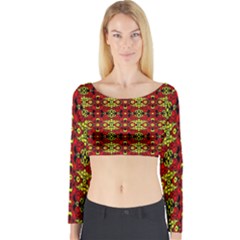 Rby-c-5-3 Long Sleeve Crop Top by ArtworkByPatrick