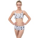 Dog Pattern Layered Top Bikini Set View1