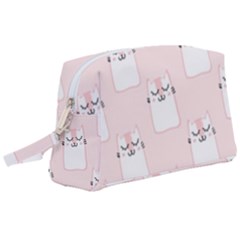 Pattern Pink Cute Sweet Fur Cats Wristlet Pouch Bag (large) by Wegoenart