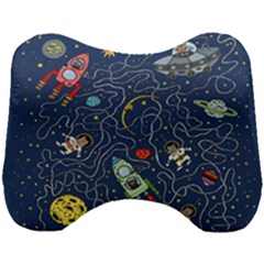 Cat Cosmos Cosmonaut Rocket Head Support Cushion by Wegoenart