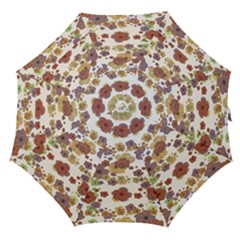 Multicolored Floral Collage Print Straight Umbrellas by dflcprintsclothing