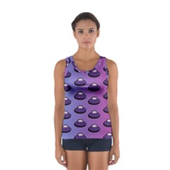 Ufo Alien Pattern Sport Tank Top  by Wegoenart