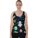 Space Astronomy Decorative Symbols Seamless Pattern Vector Illustration Velvet Tank Top View1