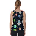 Space Astronomy Decorative Symbols Seamless Pattern Vector Illustration Velvet Tank Top View2