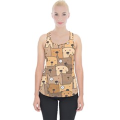 Cute Dog Seamless Pattern Background Piece Up Tank Top by Nexatart